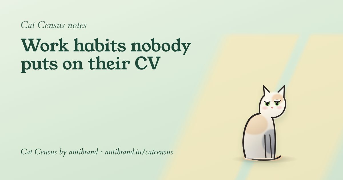 A crowd of cats split across two pastel halves under the words Cat Census